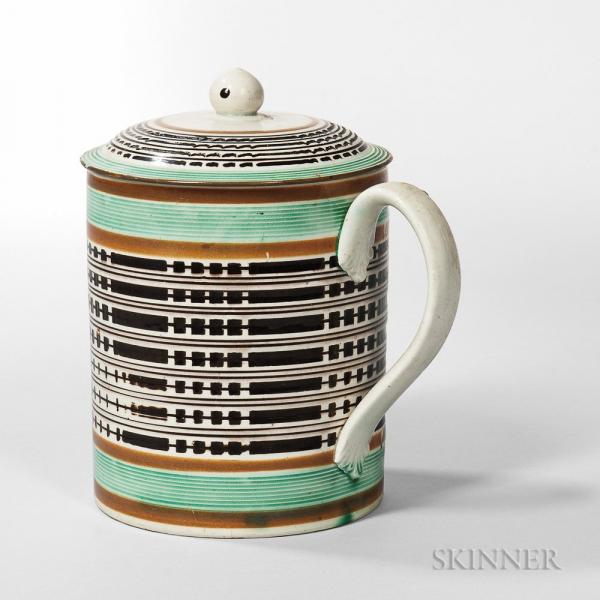 Pearlware Quart Mug and Cover
