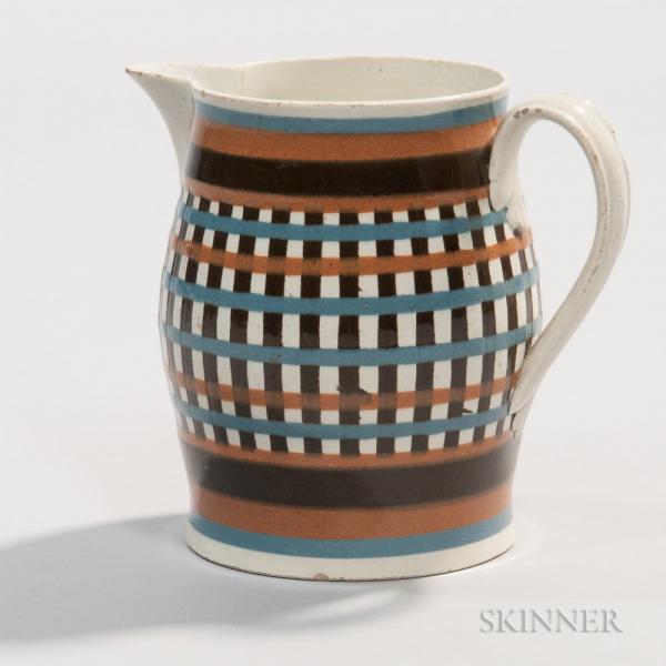 Creamware Slip-decorated Creamer