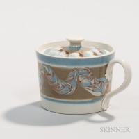 Pearlware Mustard Pot and Cover