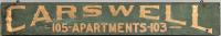 "Carswell Apartments" Trade Sign