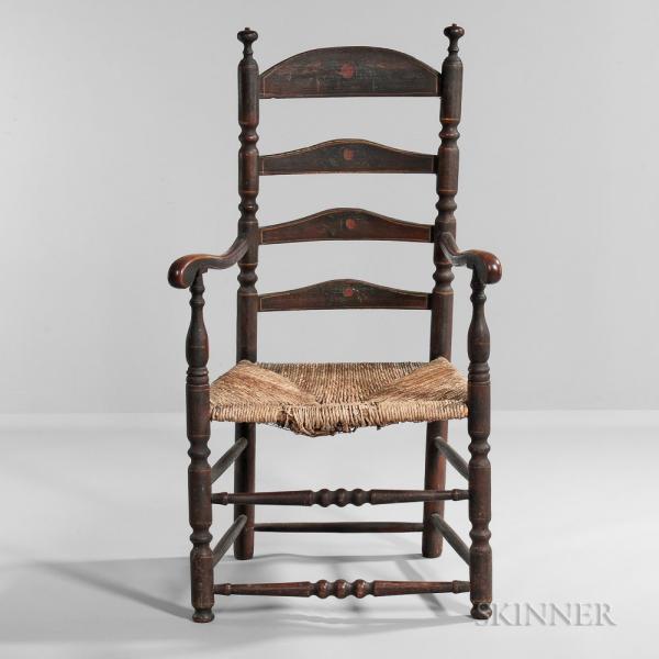 Painted Slat-back Armchair