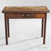 Mahogany Card Table with Drawer