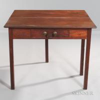 Mahogany Card Table with Drawer - 2