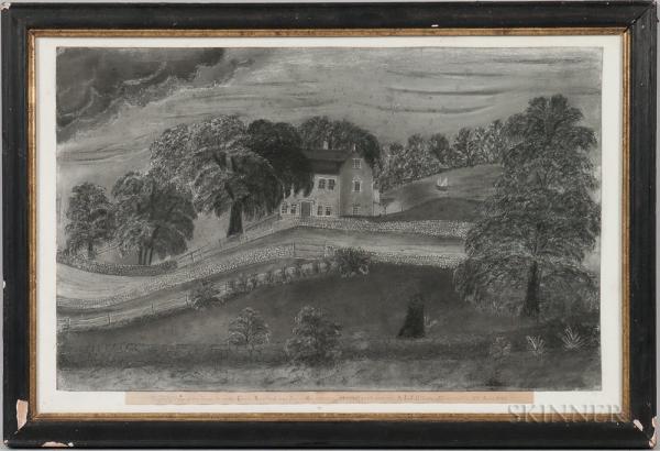 J.L. Elliott (active New Hampshire, Mid-19th Century), Easterly view of the House in which Count Rumford was Born in Woburn,