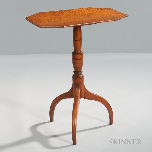 Tiger Maple Tilt-top Candlestand