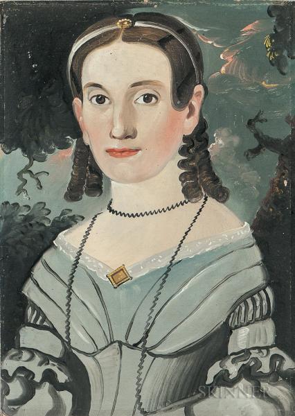 William Matthew Prior (Massachusetts/Maine, 1806-1873) Portrait of Mary Jane Folsom (Hunter)