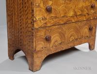 Putty-painted Pine Blanket Chest over Two Drawers - 2
