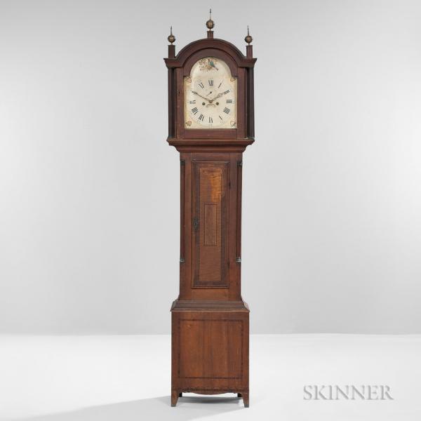Cherry Inlaid Tall Case Clock