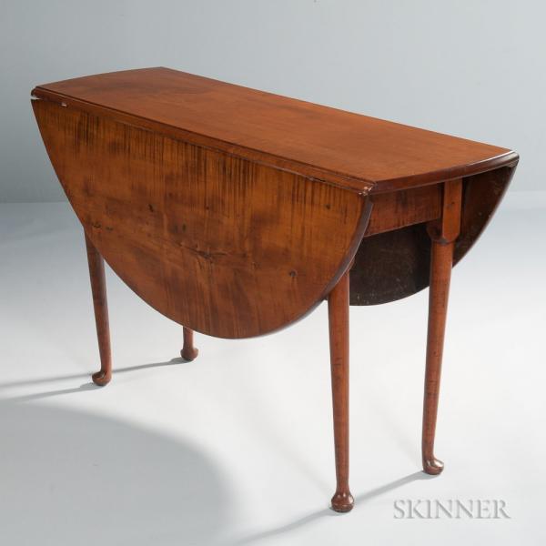 Queen Anne Tiger Maple Drop-leaf Table