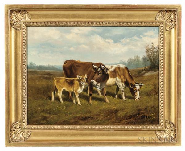Arthur Fitzwilliam Tait (American, 1819-1905) Cows in a Landscape