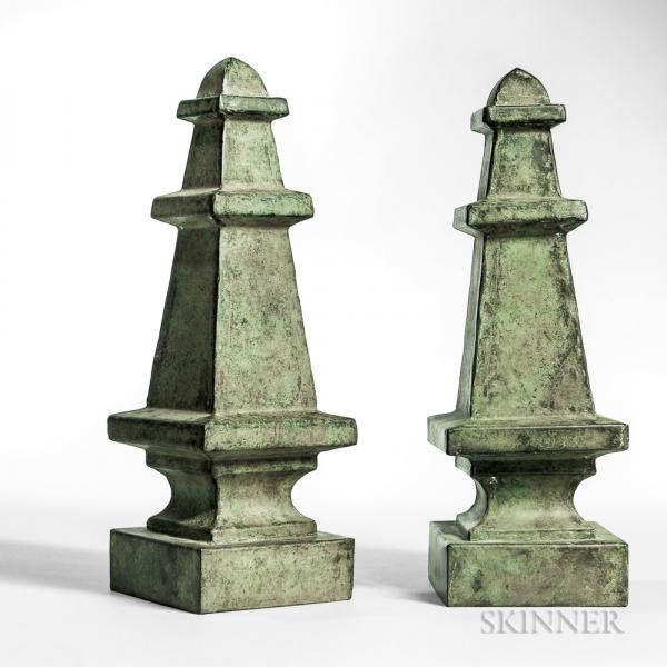 Pair of Sheet Copper Finials