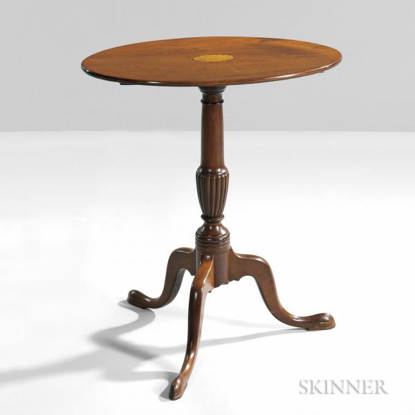 Inlaid Mahogany Candlestand