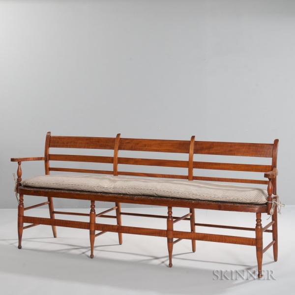 Tiger Maple Settee
