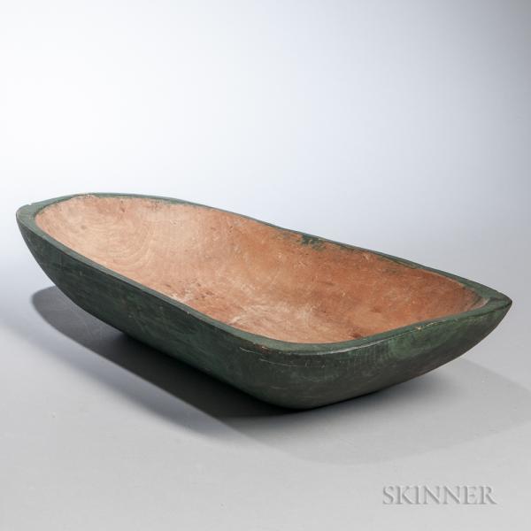 Carved and Green-painted Trencher