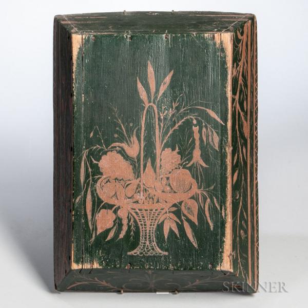 Paint-decorated Canted Apple Box