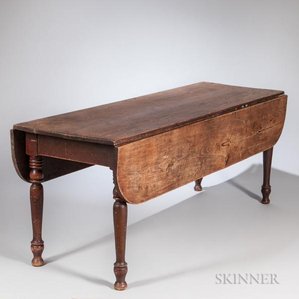 Pine and Maple Drop-leaf Harvest Dining Table