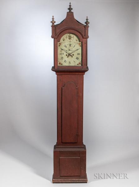Painted Tall Case Clock