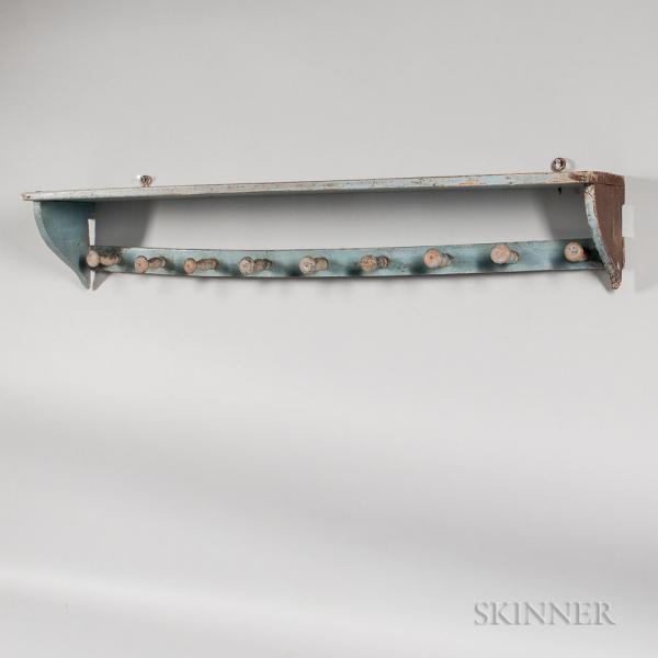 Light Blue-painted Hanging Shelf