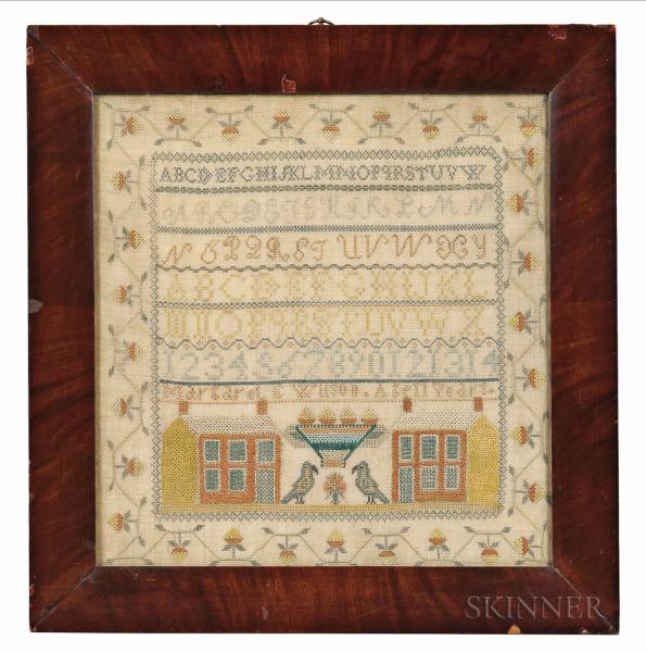 Needlework Sampler "Margaret E. Wilson,"
