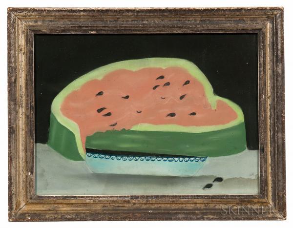 American School, 19th Century Slice of Watermelon on a Plate