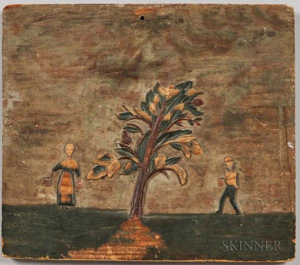 Carved and Painted Panel