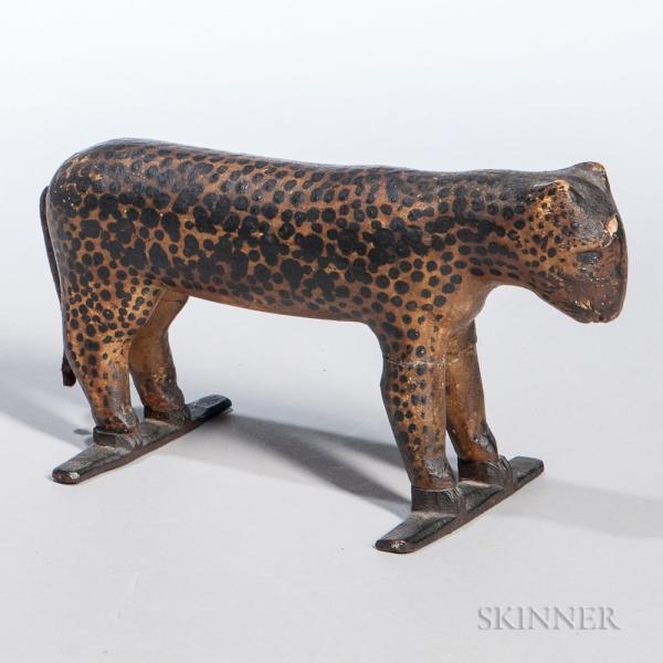 Fred Alten Carved and Painted Leopard
