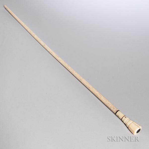 Whalebone and Whale Ivory Cane