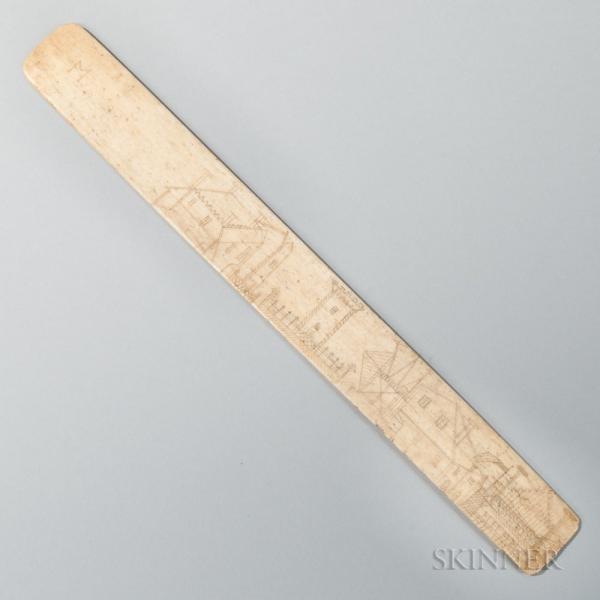 Scrimshaw Whalebone Busk