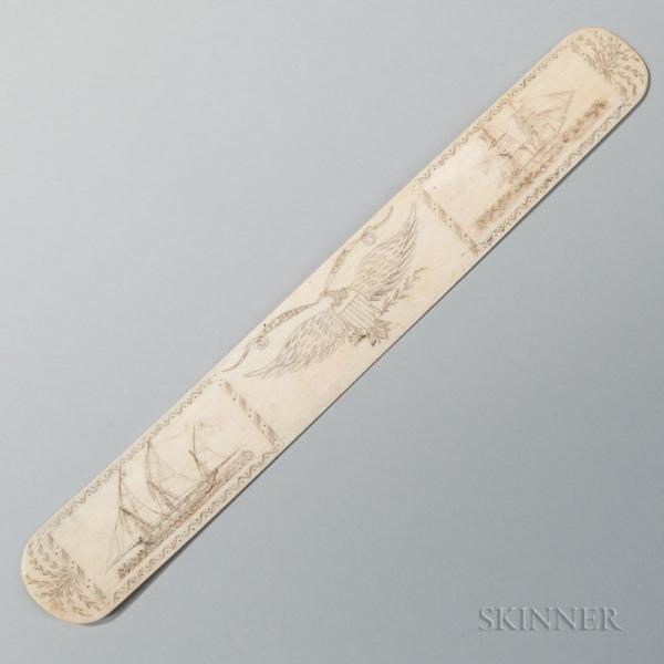 Scrimshaw Whalebone Busk