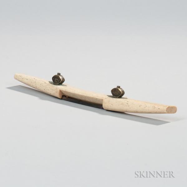 Carved Whalebone Spoke Shave