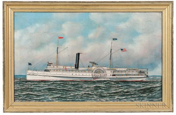 Antonio Niclolo Gasparo Jacobsen (New York/New Jersey/Denmark, 1850-1921) Portrait of the Paddlewheel Steamer Edgemont