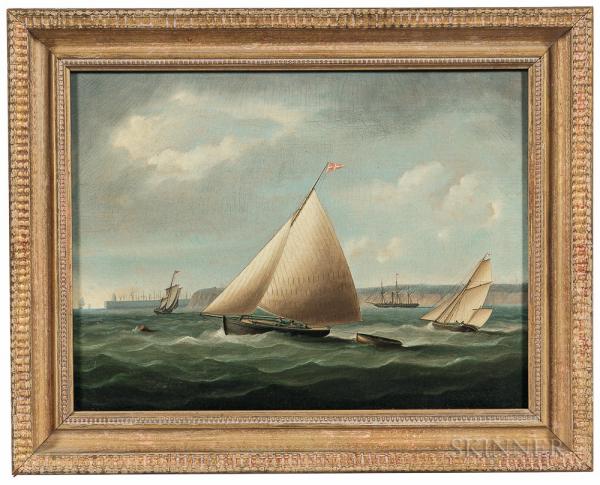 Thomas Buttersworth Jr. (British, 1797-1842) Yachting off Torquay