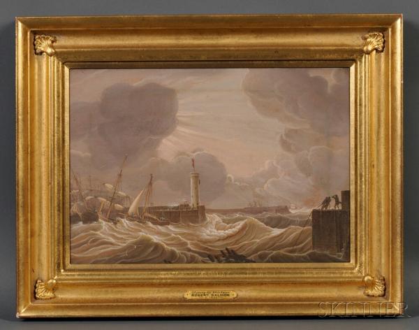 Attributed to Robert Salmon (Britain and Massachusetts, 1775-after 1845) Shipping off Whitehaven