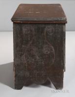 Small Paint-decorated Chest over Drawer - 2