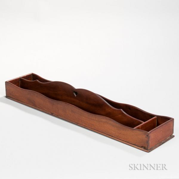 Long Mahogany Cutlery Box