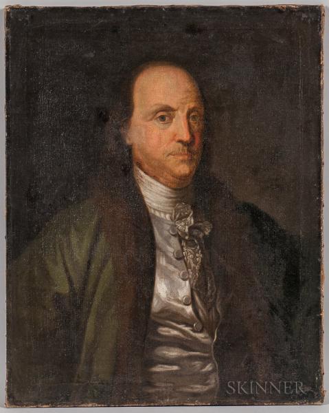 American School, Late 18th Century Portrait of Benjamin Franklin