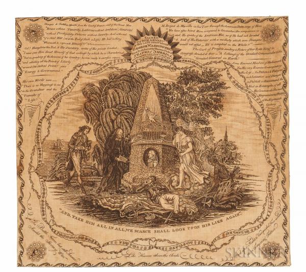 George Washington Memorial Printed Kerchief