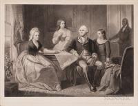 Washington and His Family Signed Proof