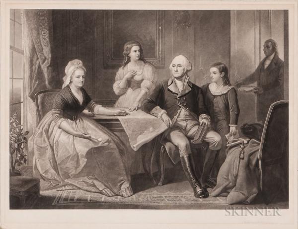 Washington and His Family Signed Proof