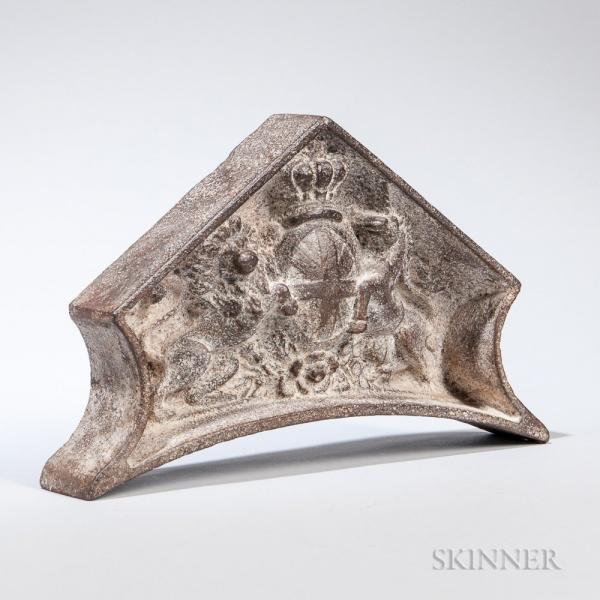 Cast Iron British Coat of Arms Architectural Element