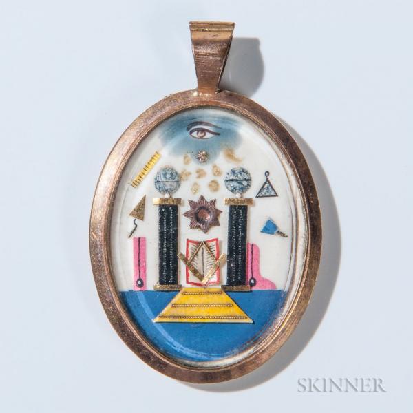 Masonic Oval Pendant