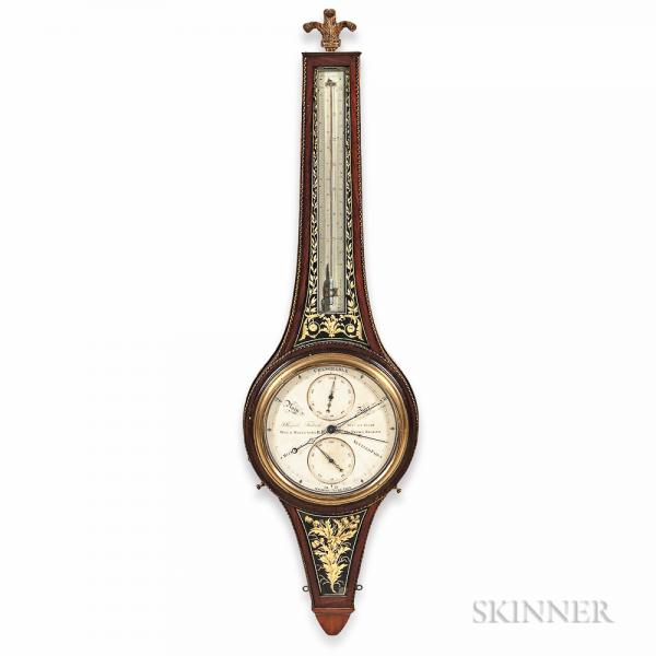 Regency Mahogany Wheel Barometer