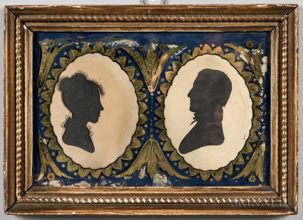 Double Hollow-cut Silhouette of a Man and a Woman