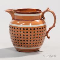Yellow-bodied Strawberry Lustre Jug