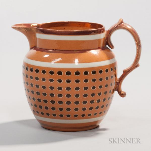 Yellow-bodied Strawberry Lustre Jug