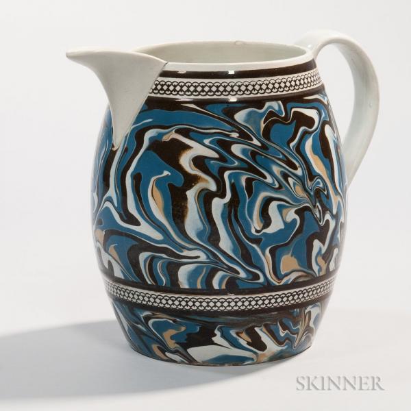 Slip-marbled Pearlware Jug