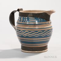 Pearlware Jug with Tinsmith's Make-do Repair