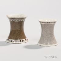 Two Pearlware Spill Vases